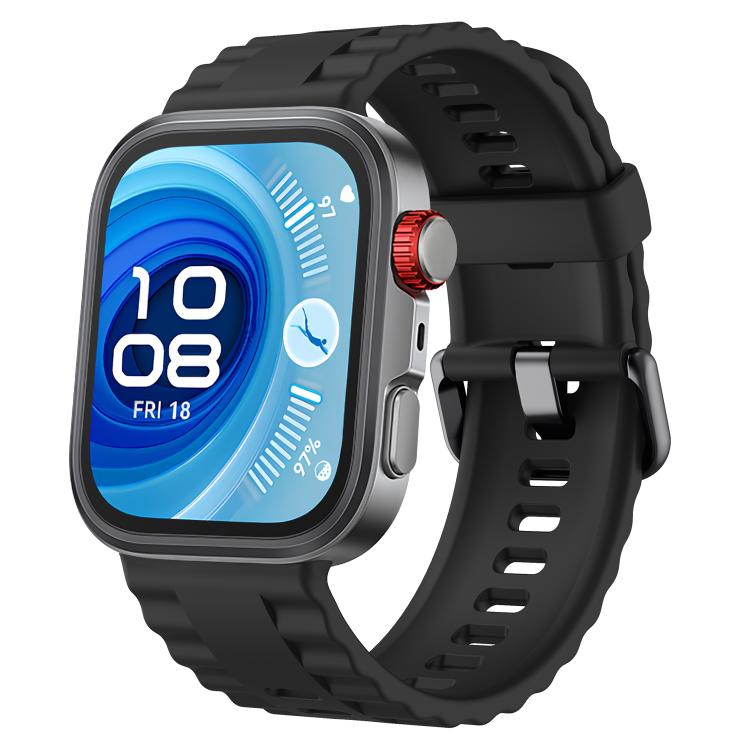 For Huawei Watch Fit 3 Solid Color Silicone Watch Band with 3D Curved Film