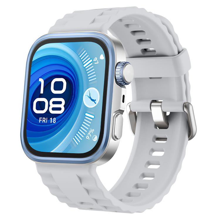 For Huawei Watch Fit 3 Solid Color Silicone Watch Band with 3D Curved Film