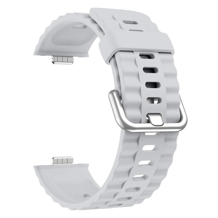For Huawei Watch Fit 3 Solid Color Silicone Watch Band with 3D Curved Film