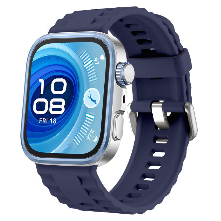 For Huawei Watch Fit 3 Solid Color Silicone Watch Band with 3D Curved Film