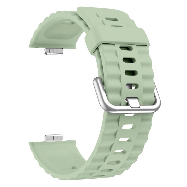 For Huawei Watch Fit 3 Solid Color Silicone Watch Band with 3D Curved Film