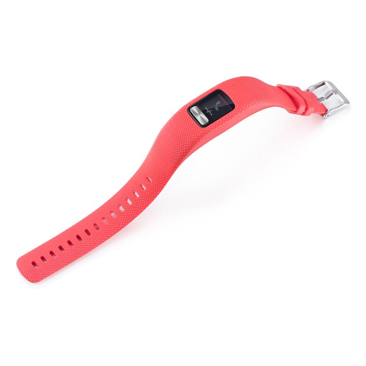 For Garmin Vivofit 4 xDfind Silver Buckle Silicone Sport Watch Band, Size:S