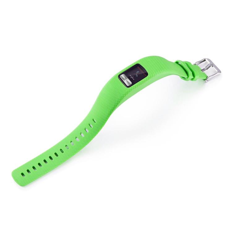 For Garmin Vivofit 4 xDfind Silver Buckle Silicone Sport Watch Band, Size:S
