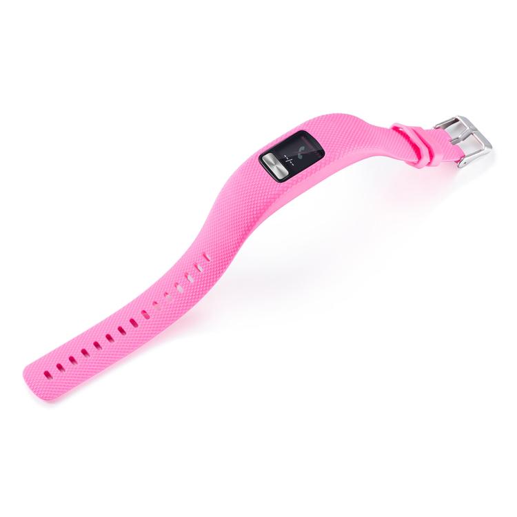 For Garmin Vivofit 4 xDfind Silver Buckle Silicone Sport Watch Band, Size:L