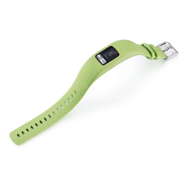 For Garmin Vivofit 4 xDfind Silver Buckle Silicone Sport Watch Band, Size:L