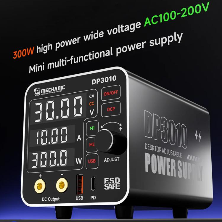 Mechanic DP3010 30V / 10A High Power Wide Voltage Mini Multi-functional Power Supply, Plug:EU Plug