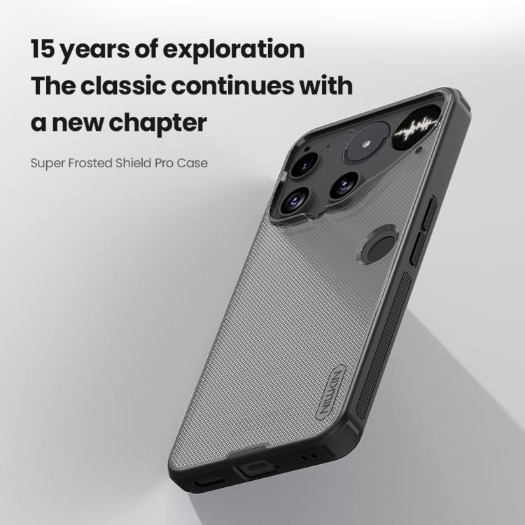 For Nothing Phone 3 NILLKIN Frosted Shield Pro Clear Version PC + TPU Phone Case - Grey