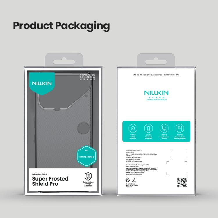 For Nothing Phone 3 NILLKIN Frosted Shield Pro Clear Version PC + TPU Phone Case - Grey