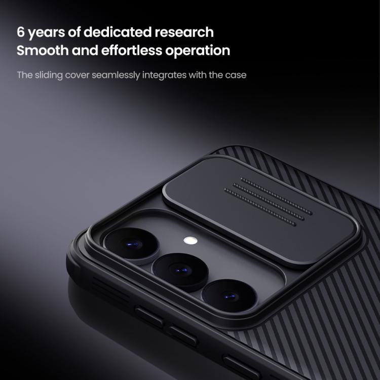 For Samsung Galaxy S25 FE 5G NILLKIN Black Mirror Pro Series Camshield PC Phone Case - Black