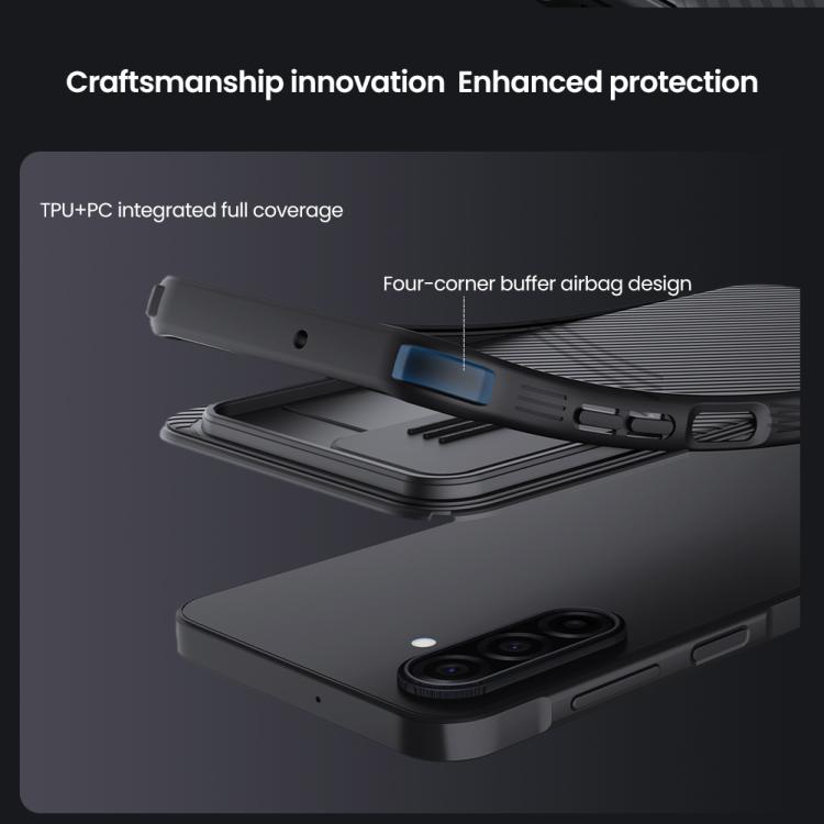 For Samsung Galaxy A17 5G NILLKIN Black Mirror Pro Series Camshield PC Phone Case - Black