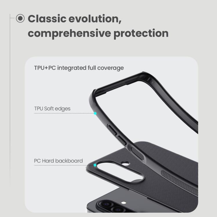 For Samsung Galaxy A17 5G NILLKIN Super Frosted Shield Pro PC + TPU Phone Case - Black