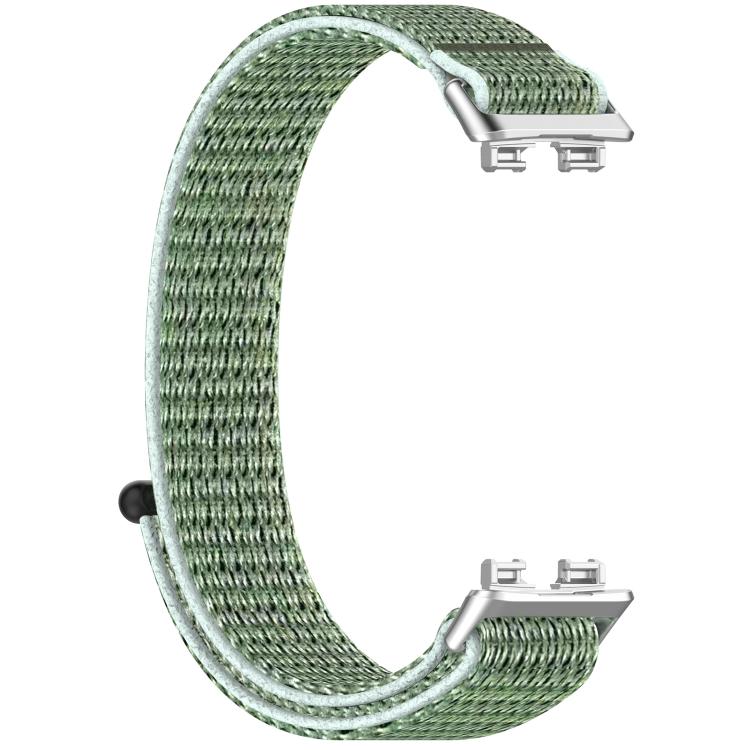 For Huawei Band 9 / 9 NFC Nylon Hook and Loop Fastener Watch Band with 3D Curved Film