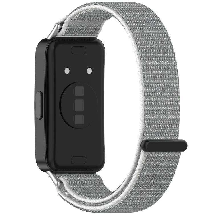 For Huawei Band 8 / 8 NFC Nylon Hook and Loop Fastener Watch Band with 3D Curved Film