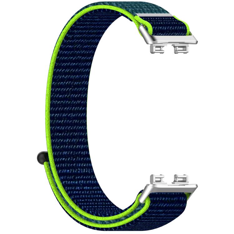 For Huawei Band 8 / 8 NFC Nylon Hook and Loop Fastener Watch Band with 3D Curved Film