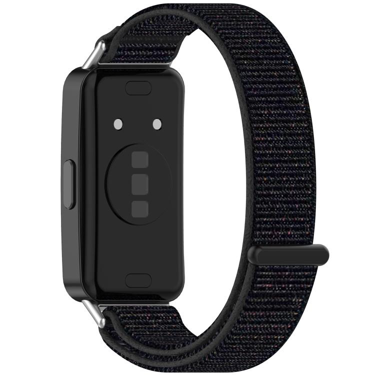 For Huawei Band 8 / 8 NFC Nylon Hook and Loop Fastener Watch Band with 3D Curved Film