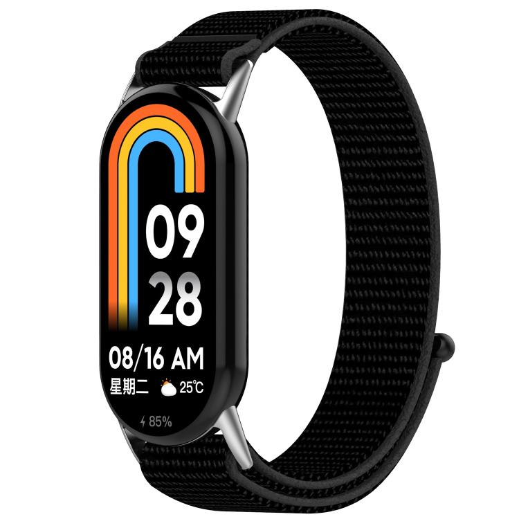 For Xiaomi Smart Band 10 / 10 NFC Nylon Hook and Loop Fastener Watch Band with 3D Curved Film