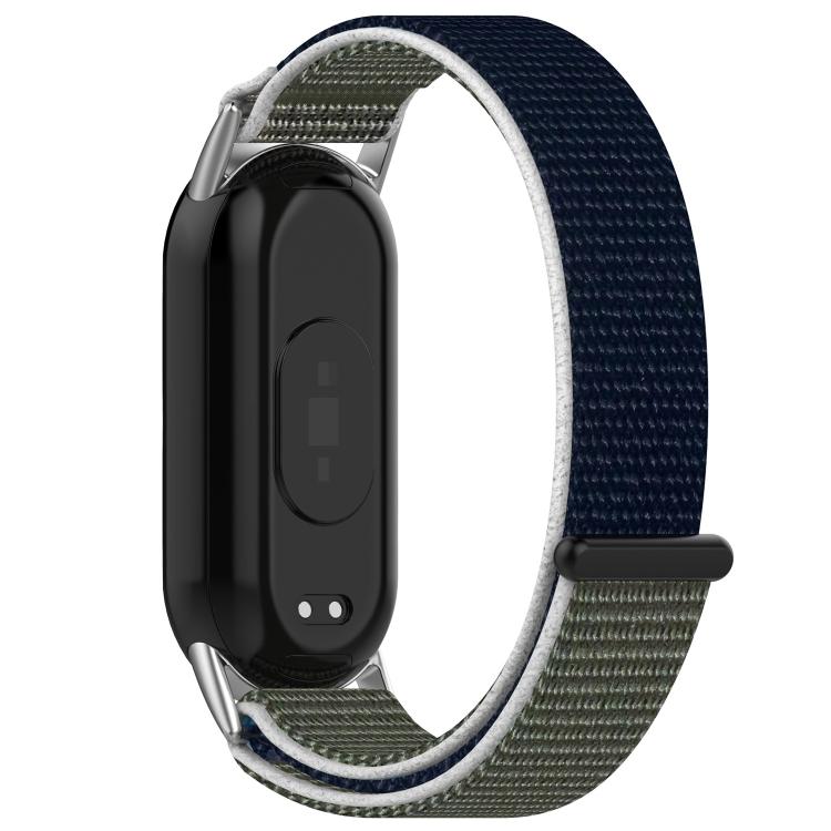 For Xiaomi Smart Band 10 / 10 NFC Nylon Hook and Loop Fastener Watch Band with 3D Curved Film