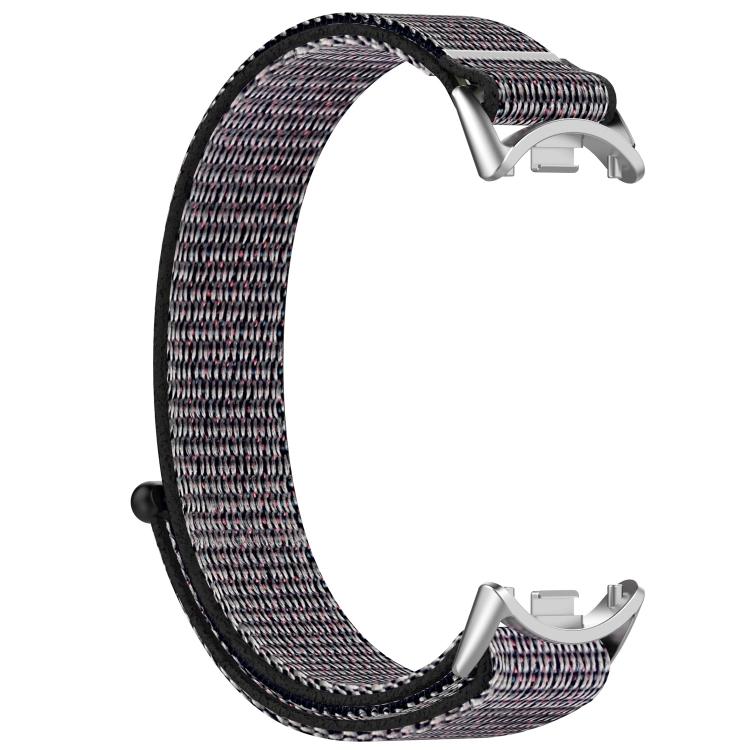 For Xiaomi Smart Band 10 / 10 NFC Nylon Hook and Loop Fastener Watch Band with 3D Curved Film