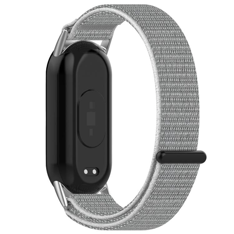 For Xiaomi Smart Band 9 / 9 NFC Nylon Hook and Loop Fastener Watch Band with 3D Curved Film
