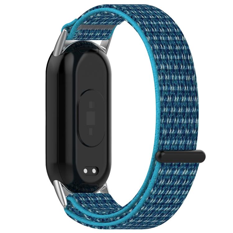 For Xiaomi Smart Band 9 / 9 NFC Nylon Hook and Loop Fastener Watch Band with 3D Curved Film