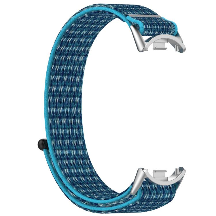 For Xiaomi Smart Band 9 / 9 NFC Nylon Hook and Loop Fastener Watch Band with 3D Curved Film