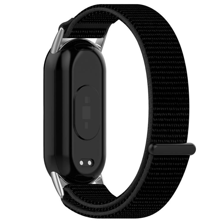 For Xiaomi Smart Band 9 / 9 NFC Nylon Hook and Loop Fastener Watch Band with 3D Curved Film
