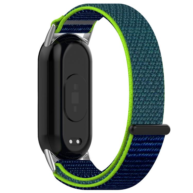 For Xiaomi Smart Band 9 / 9 NFC Nylon Hook and Loop Fastener Watch Band with 3D Curved Film