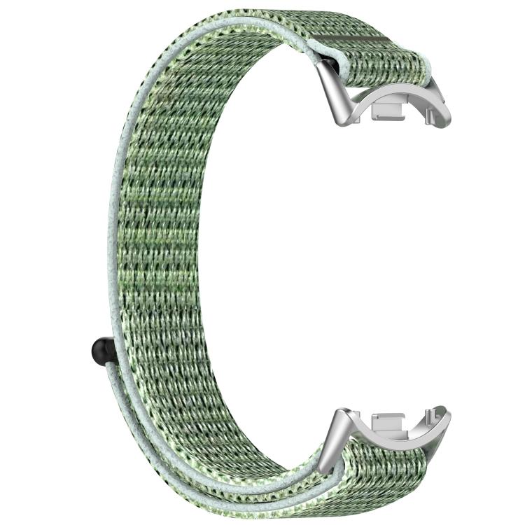 For Xiaomi Mi Band 8 / 8 NFC Nylon Hook and Loop Fastener Watch Band with 3D Curved Film