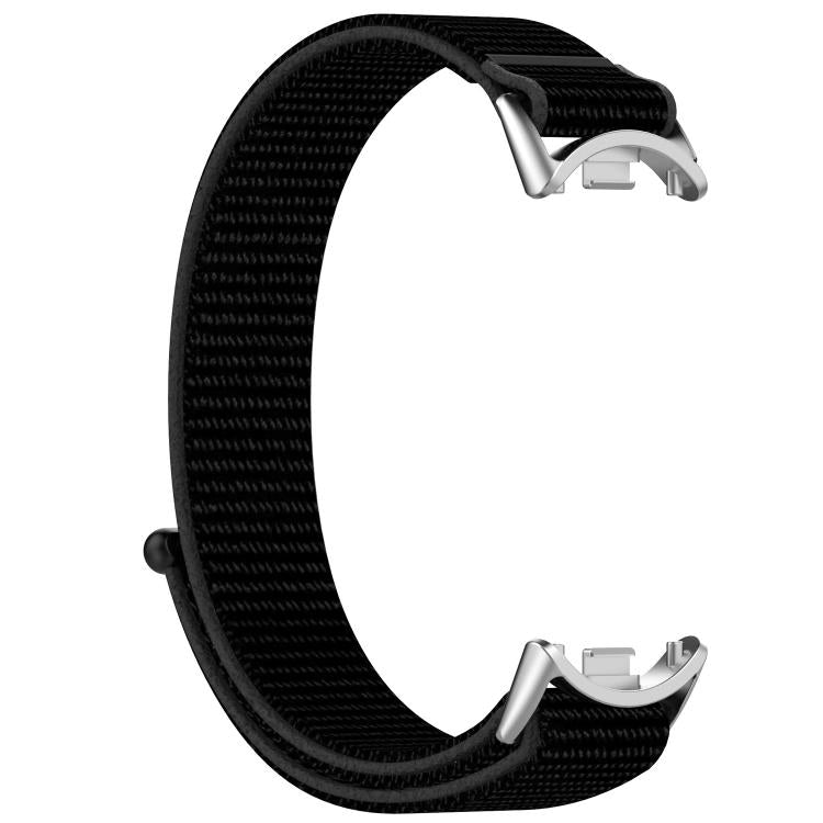 For Xiaomi Mi Band 8 / 8 NFC Nylon Hook and Loop Fastener Watch Band with 3D Curved Film