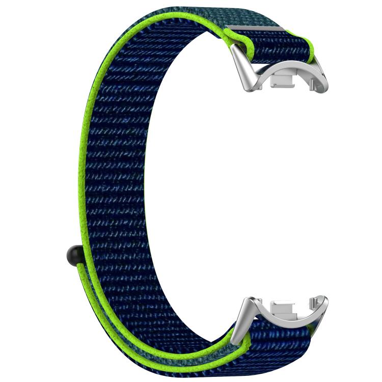 For Xiaomi Mi Band 8 / 8 NFC Nylon Hook and Loop Fastener Watch Band with 3D Curved Film