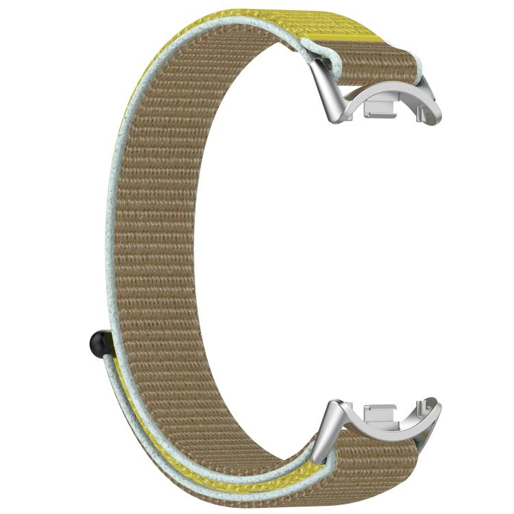 For Xiaomi Mi Band 8 / 8 NFC Nylon Hook and Loop Fastener Watch Band with 3D Curved Film
