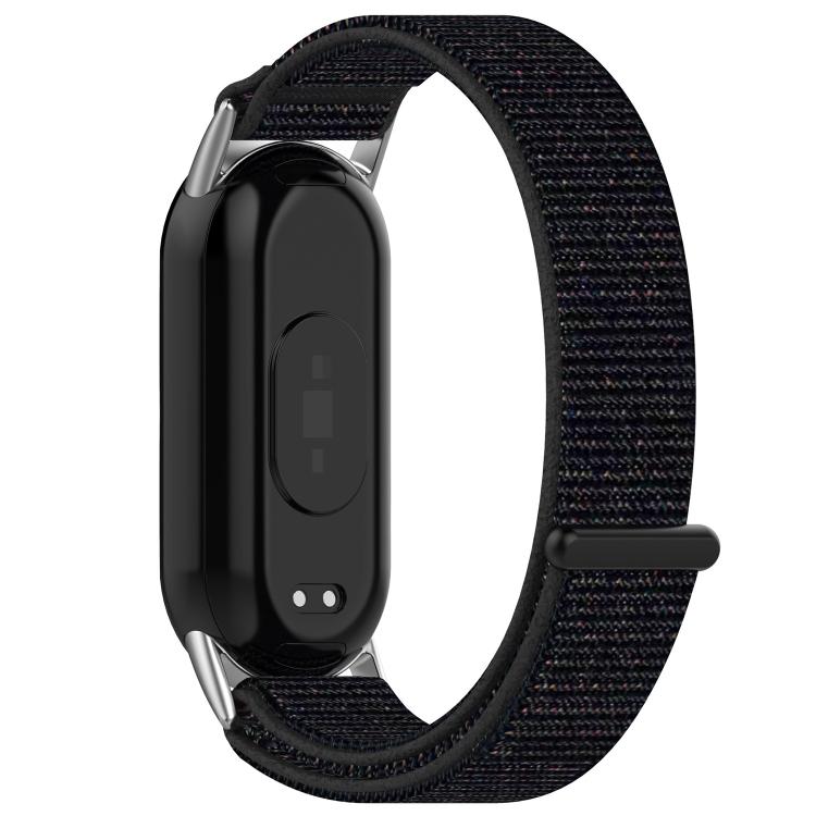 For Xiaomi Mi Band 8 / 8 NFC Nylon Hook and Loop Fastener Watch Band with 3D Curved Film