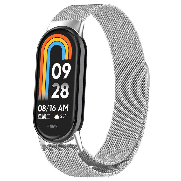 For Xiaomi Smart Band 10 / 10 NFC Milanese Stainless Steel Watch Band with 3D Curved Film