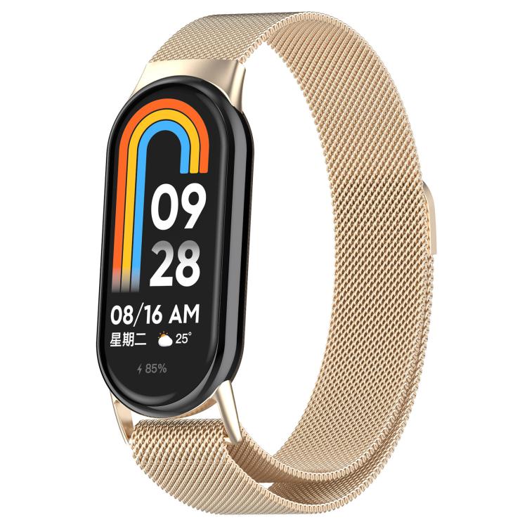 For Xiaomi Smart Band 9 / 9 NFC Milanese Stainless Steel Watch Band with 3D Curved Film