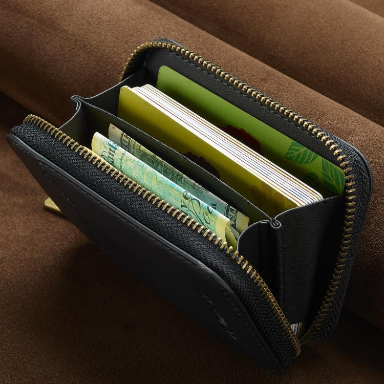 LC.IMEEKE L6 Magnetic RFID Zipper Leather Card Bag