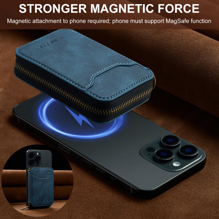 LC.IMEEKE L6 Magnetic RFID Zipper Leather Card Bag