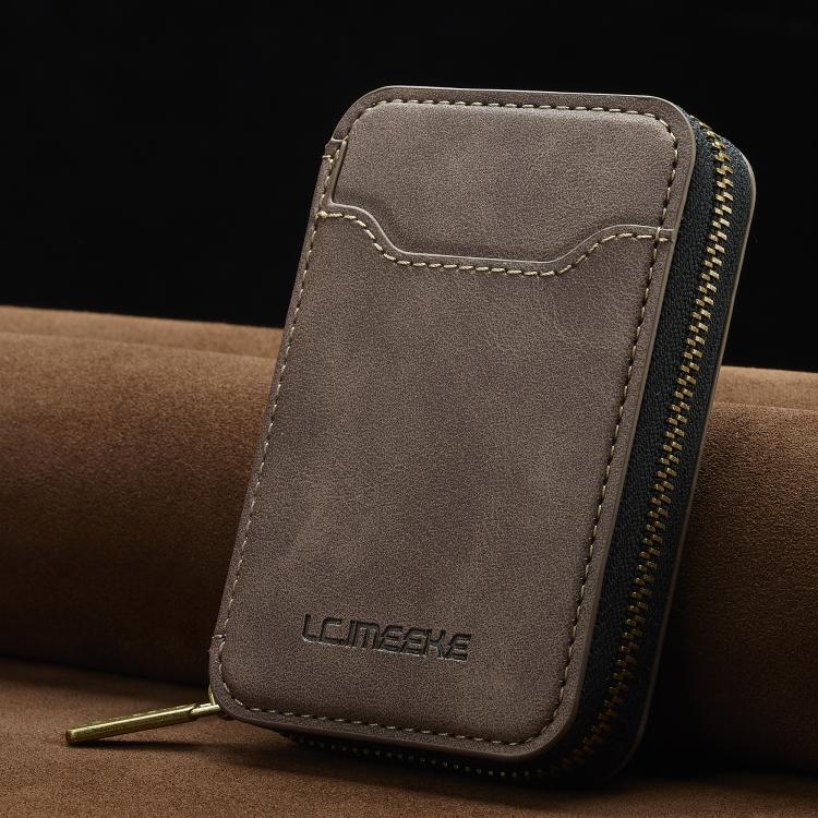 LC.IMEEKE L6 Magnetic RFID Zipper Leather Card Bag