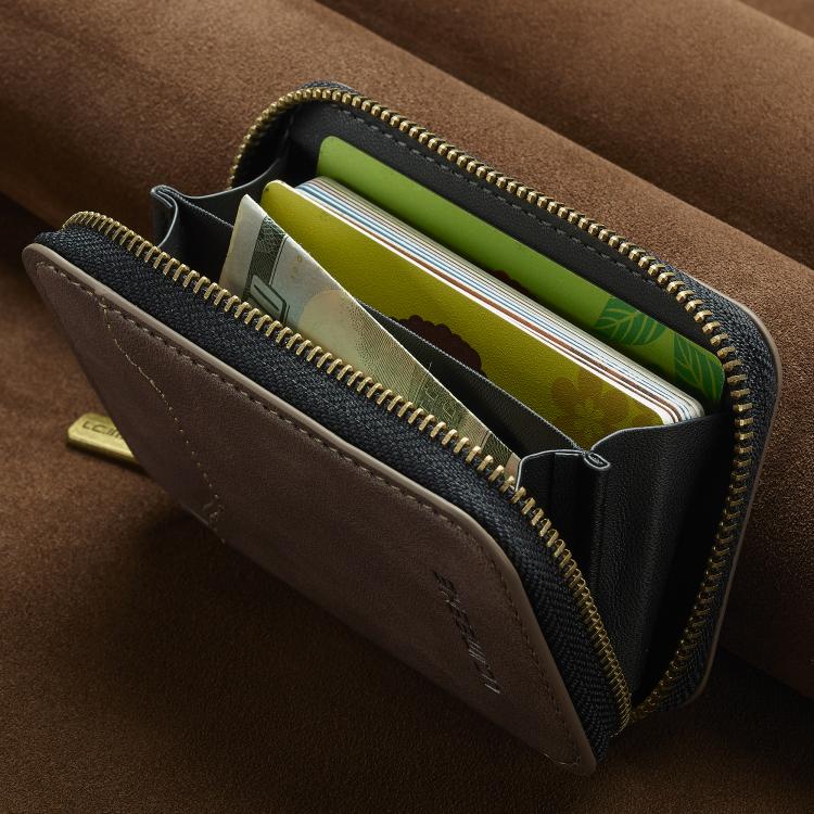 LC.IMEEKE L6 Magnetic RFID Zipper Leather Card Bag