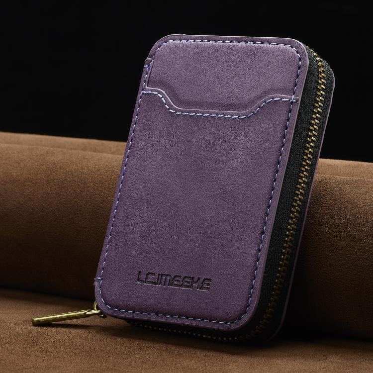 LC.IMEEKE L6 Magnetic RFID Zipper Leather Card Bag