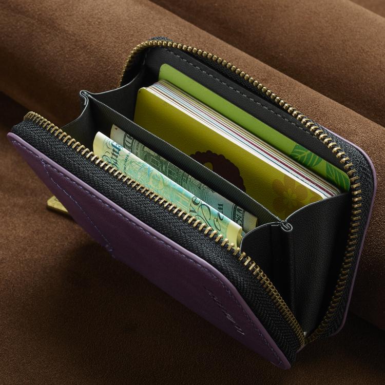 LC.IMEEKE L6 Magnetic RFID Zipper Leather Card Bag