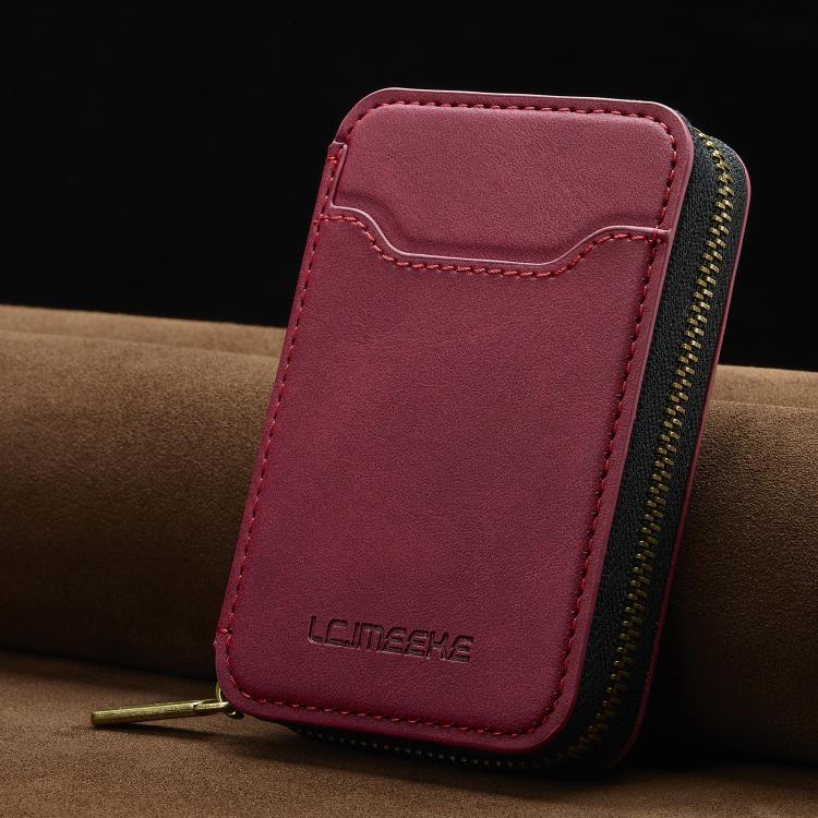 LC.IMEEKE L6 Magnetic RFID Zipper Leather Card Bag