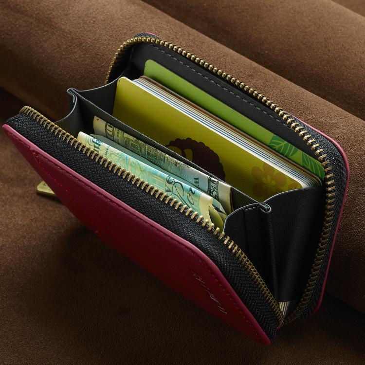 LC.IMEEKE L6 Magnetic RFID Zipper Leather Card Bag