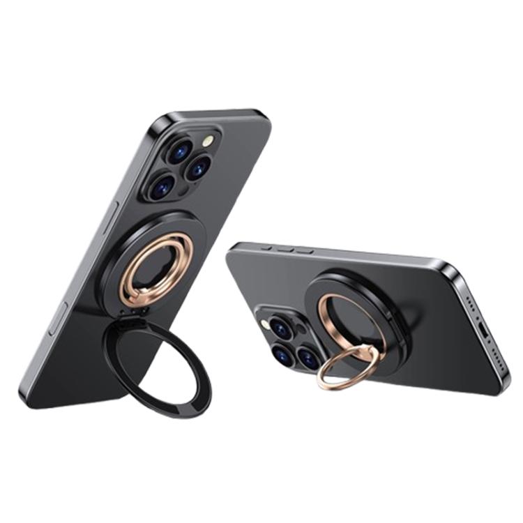 Contrast Color Dual MagSafe Magnetic Ring Phone Holder with Gear Sound