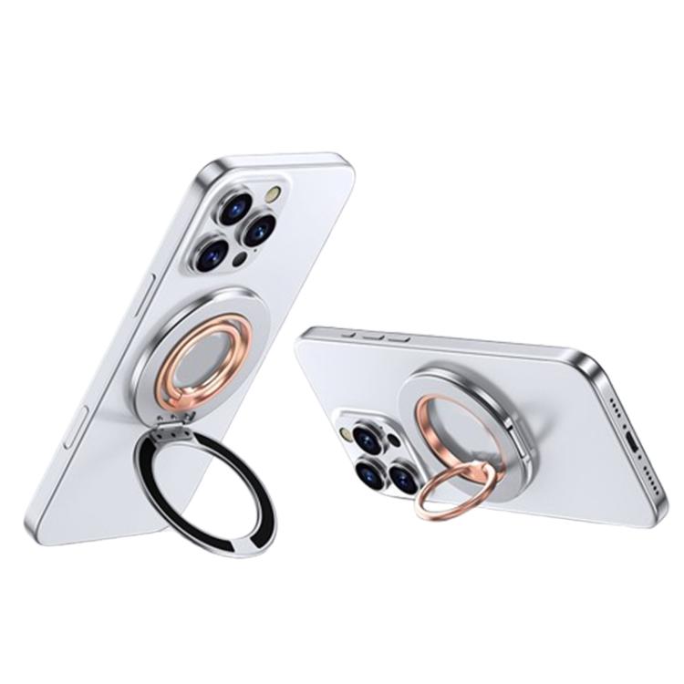 Contrast Color Dual MagSafe Magnetic Ring Phone Holder with Gear Sound