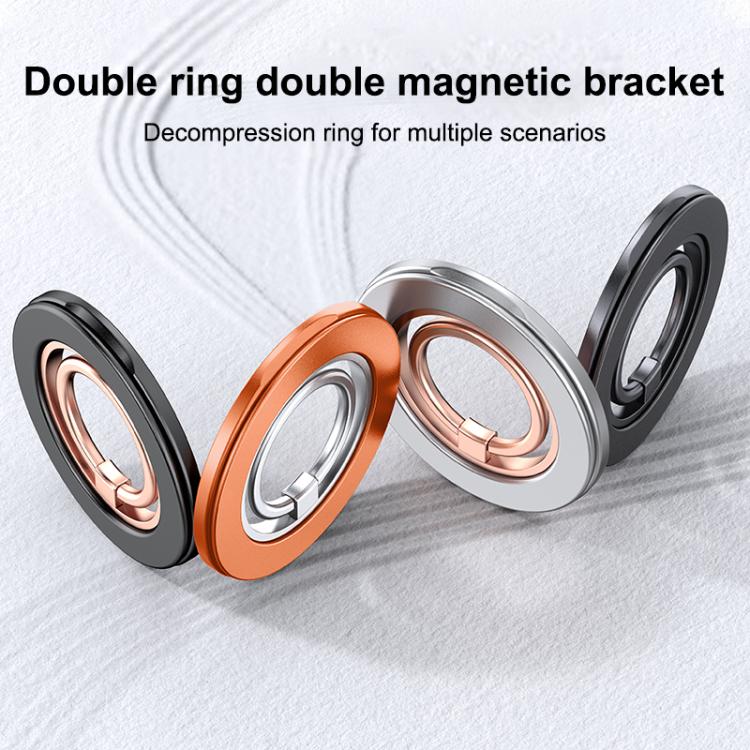 Contrast Color Dual MagSafe Magnetic Ring Phone Holder with Gear Sound