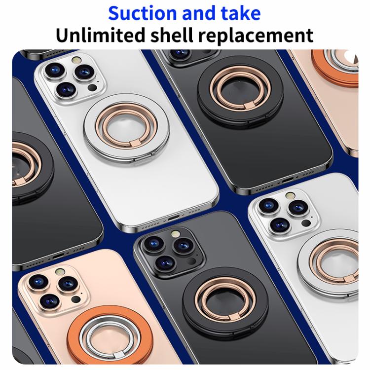 Contrast Color Dual MagSafe Magnetic Ring Phone Holder with Gear Sound