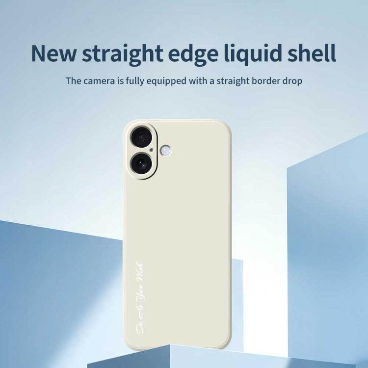 For iPhone 16 Do As You Wish A1440 Fine Hole Straight Edge Silicone Phone Case