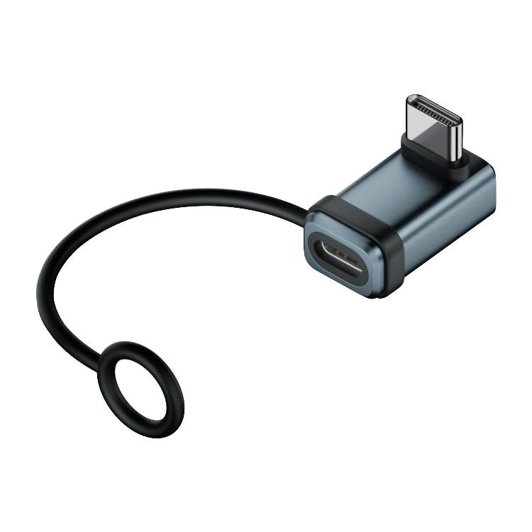 240W USB-C / Type-C Port Full-Function Aluminum Alloy Adapter with Lanyard, Style:3D Bend