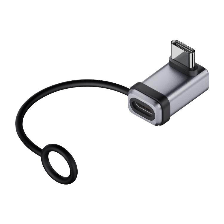 240W USB-C / Type-C Port Full-Function Aluminum Alloy Adapter with Lanyard, Style:3D Bend