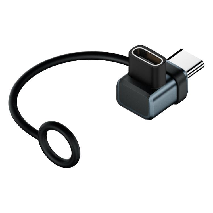 240W USB-C / Type-C Port Full-Function Aluminum Alloy Adapter with Lanyard, Style:3D Bend Male to Female